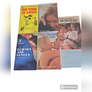 Set of 5 vintage Playboy paperbacks from the 70's